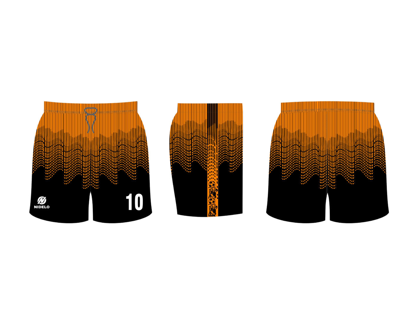 Hráčské kraťasy NIDELO Player shorts Flers sublimation 01