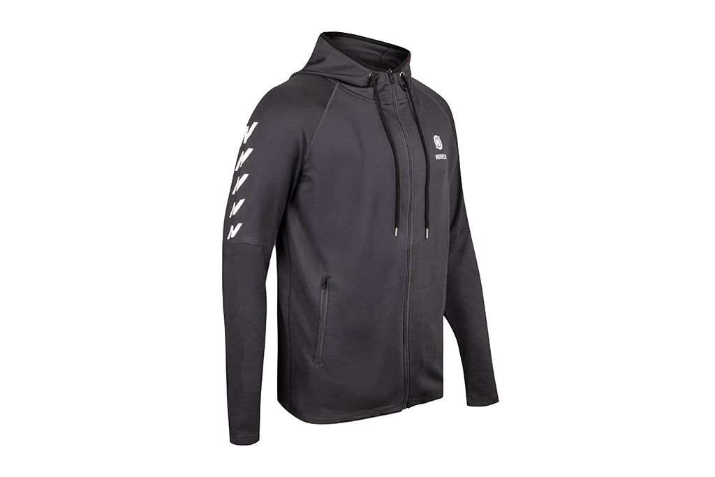 Sportovní mikina NIDELO Zip hoodie Quimper šedá