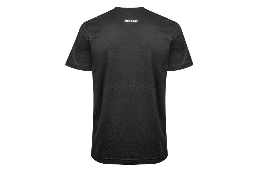Sportovní tričko NIDELO T-shirt Stripe logo Core line černá