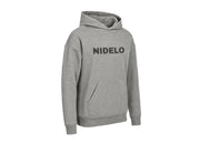 Sportovní mikina NIDELO Hoodie kids Stripe logo Core line šedá